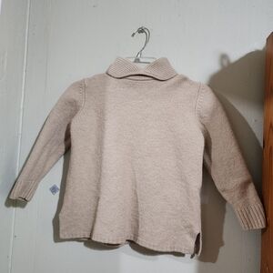 Kids' Classic Beige Turtleneck Sweater 100%wool